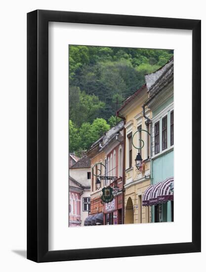 Romania, Transylvania, Brasov, Building Detail-Walter Bibikow-Framed Photographic Print