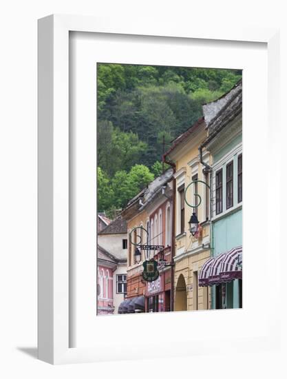 Romania, Transylvania, Brasov, Building Detail-Walter Bibikow-Framed Photographic Print