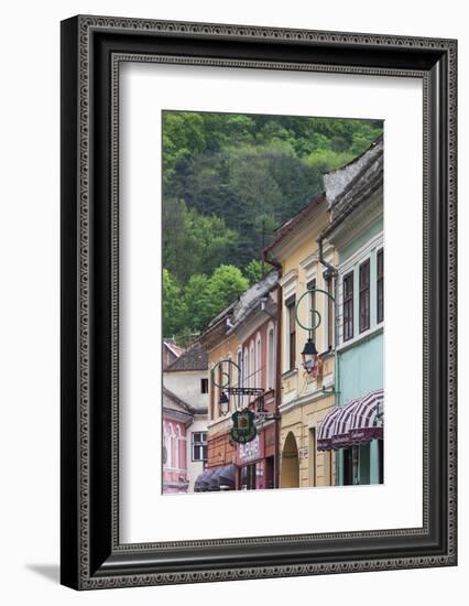 Romania, Transylvania, Brasov, Building Detail-Walter Bibikow-Framed Photographic Print