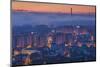 Romania, Transylvania, Brasov, Cet Brasov Thermal Energy Plant. Dawn-Walter Bibikow-Mounted Photographic Print