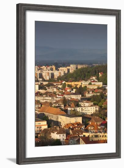 Romania, Transylvania, Brasov, New City Buildings, Sunset-Walter Bibikow-Framed Photographic Print