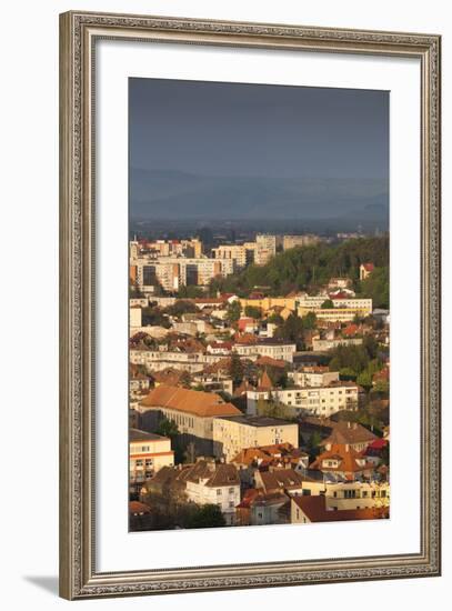 Romania, Transylvania, Brasov, New City Buildings, Sunset-Walter Bibikow-Framed Photographic Print