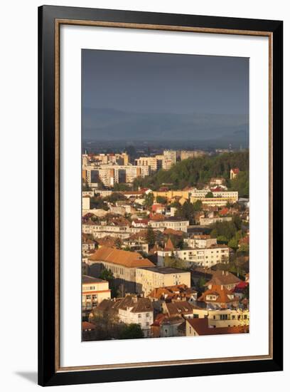 Romania, Transylvania, Brasov, New City Buildings, Sunset-Walter Bibikow-Framed Photographic Print