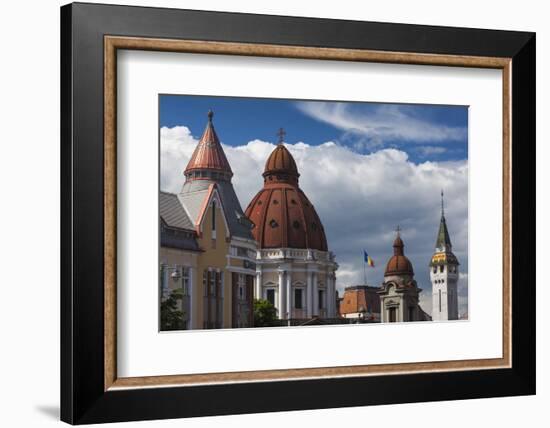 Romania, Transylvania, Greco-Catholic Cathedral and County Council-Walter Bibikow-Framed Photographic Print