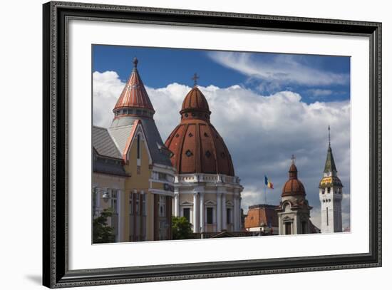 Romania, Transylvania, Greco-Catholic Cathedral and County Council-Walter Bibikow-Framed Photographic Print