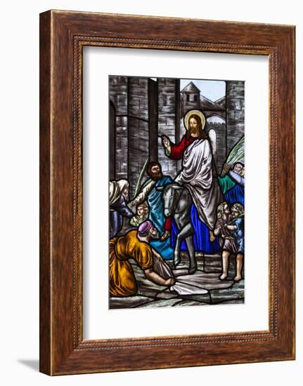 Romania, Transylvania, Greco-Catholic Cathedral, Stained Glass Window-Walter Bibikow-Framed Photographic Print