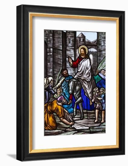 Romania, Transylvania, Greco-Catholic Cathedral, Stained Glass Window-Walter Bibikow-Framed Photographic Print