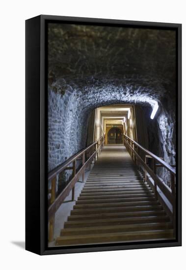 Romania, Transylvania, Praid, Praid Salt Mine, Walkway-Walter Bibikow-Framed Premier Image Canvas