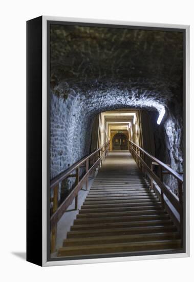 Romania, Transylvania, Praid, Praid Salt Mine, Walkway-Walter Bibikow-Framed Premier Image Canvas