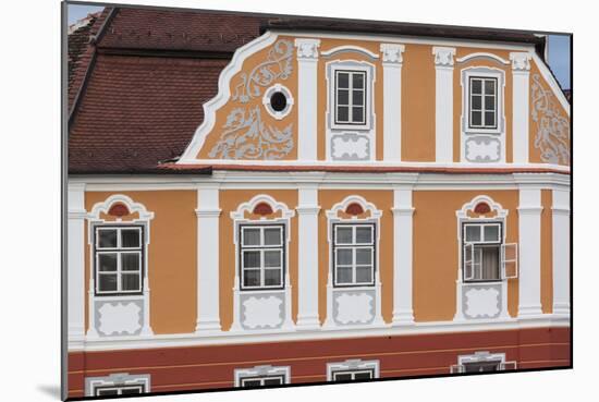 Romania, Transylvania, Sibiu, Piata Mare Square, Building Detail-Walter Bibikow-Mounted Photographic Print