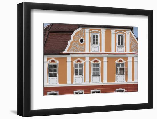 Romania, Transylvania, Sibiu, Piata Mare Square, Building Detail-Walter Bibikow-Framed Photographic Print