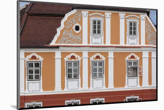 Romania, Transylvania, Sibiu, Piata Mare Square, Building Detail-Walter Bibikow-Mounted Photographic Print
