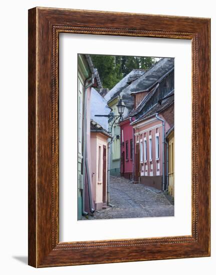 Romania, Transylvania, Sighisoara, Old Town Building Details-Walter Bibikow-Framed Photographic Print