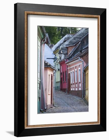 Romania, Transylvania, Sighisoara, Old Town Building Details-Walter Bibikow-Framed Photographic Print