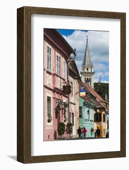 Romania, Transylvania, Sighisoara, Piata Cetatii, Old Town Buildings-Walter Bibikow-Framed Photographic Print