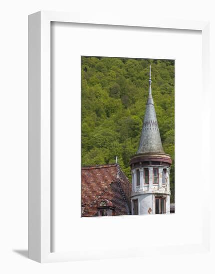 Romania, Transylvania, Sinaia, Antique Resort Building-Walter Bibikow-Framed Photographic Print