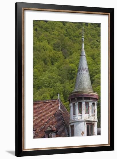 Romania, Transylvania, Sinaia, Antique Resort Building-Walter Bibikow-Framed Photographic Print