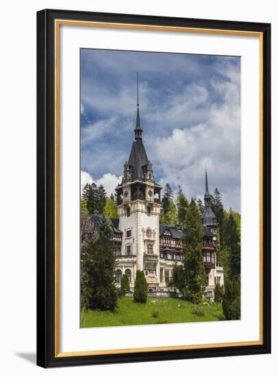 Romania, Transylvania, Sinaia, Peles Castle, Built 1875-1914-Walter Bibikow-Framed Photographic Print