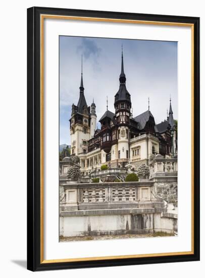 Romania, Transylvania, Sinaia, Peles Castle, Built 1875-1914-Walter Bibikow-Framed Photographic Print