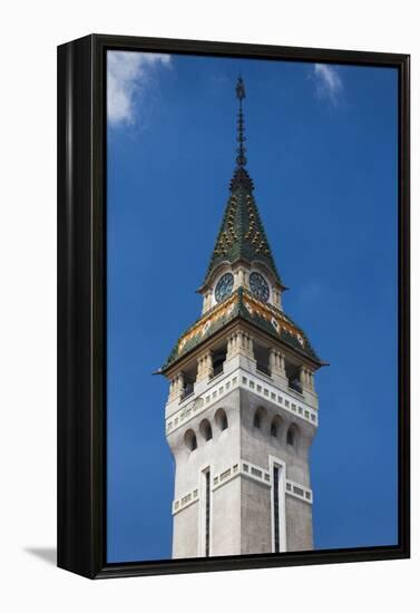 Romania, Transylvania, Targu Mures, County Council Building and Tower-Walter Bibikow-Framed Premier Image Canvas