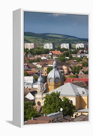 Romania, Transylvania, Targu Mures, View of the Town Synagogue-Walter Bibikow-Framed Premier Image Canvas