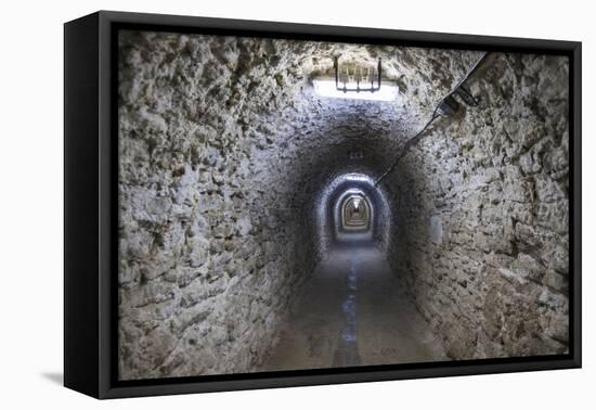 Romania, Transylvania, Turda, Turda Salt Mine, Interior Passageway-Walter Bibikow-Framed Premier Image Canvas