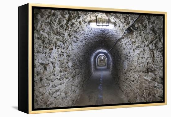 Romania, Transylvania, Turda, Turda Salt Mine, Interior Passageway-Walter Bibikow-Framed Premier Image Canvas