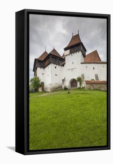 Romania, Transylvania, Viscri, Fortified Saxon Church-Walter Bibikow-Framed Premier Image Canvas