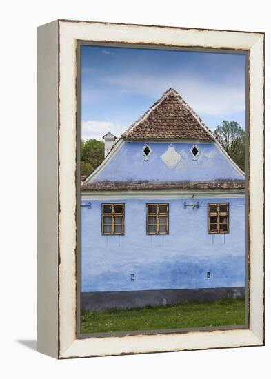 Romania, Transylvania, Viscri, Traditional Romanian Village, Supported by Prince Charles of England-Walter Bibikow-Framed Premier Image Canvas