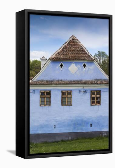 Romania, Transylvania, Viscri, Traditional Romanian Village, Supported by Prince Charles of England-Walter Bibikow-Framed Premier Image Canvas