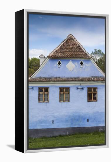 Romania, Transylvania, Viscri, Traditional Romanian Village, Supported by Prince Charles of England-Walter Bibikow-Framed Premier Image Canvas