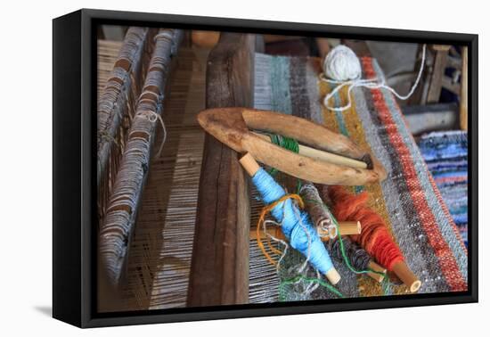 Romania, Vatra Modovitei. Ciumarna village. Weaving tools of the trade.-Emily Wilson-Framed Premier Image Canvas