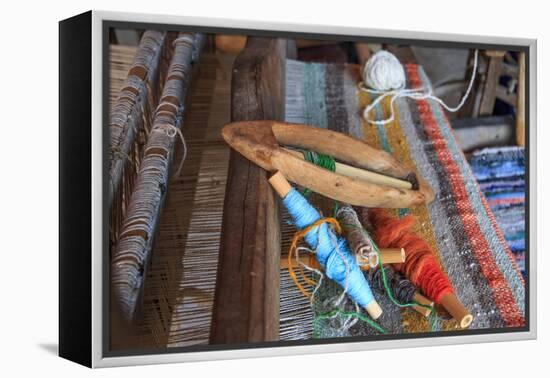 Romania, Vatra Modovitei. Ciumarna village. Weaving tools of the trade.-Emily Wilson-Framed Premier Image Canvas