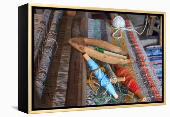 Romania, Vatra Modovitei. Ciumarna village. Weaving tools of the trade.-Emily Wilson-Framed Premier Image Canvas