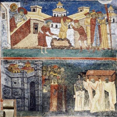 'Romania, Monasterys Depicting Stories of St Stephen and