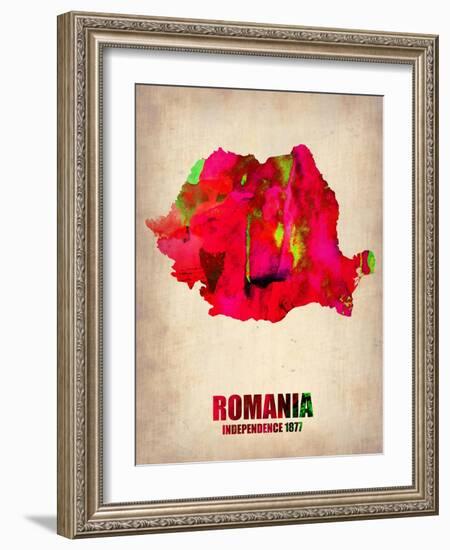 Romania Watercolor Poster-NaxArt-Framed Art Print