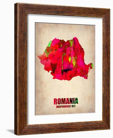 Romania Watercolor Poster-NaxArt-Framed Art Print