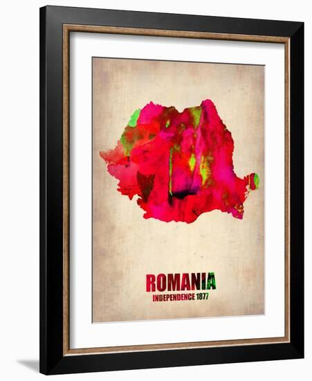 Romania Watercolor Poster-NaxArt-Framed Art Print