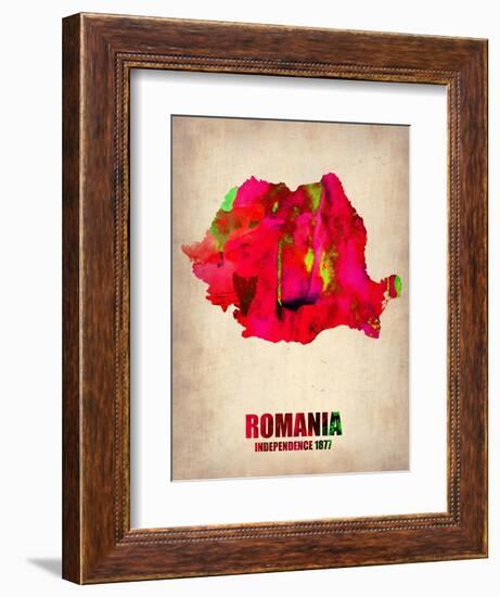 Romania Watercolor Poster-NaxArt-Framed Art Print
