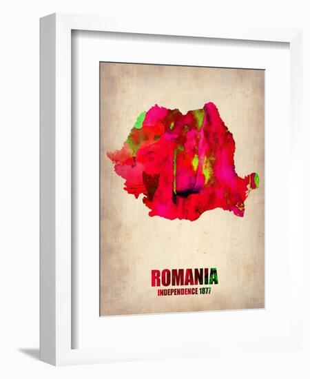 Romania Watercolor Poster-NaxArt-Framed Art Print
