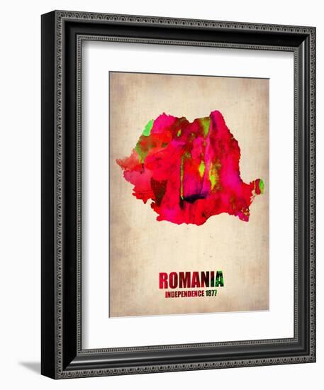 Romania Watercolor Poster-NaxArt-Framed Art Print