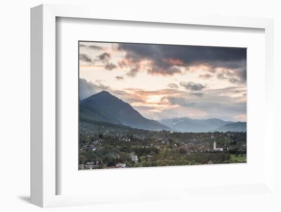 Romanian Countryside Surrounding Bran Castle at Sunset, Transylvania, Romania, Europe-Matthew Williams-Ellis-Framed Photographic Print