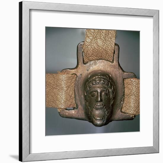 Romano-British bronze mount with mask, 2nd century-Unknown-Framed Giclee Print