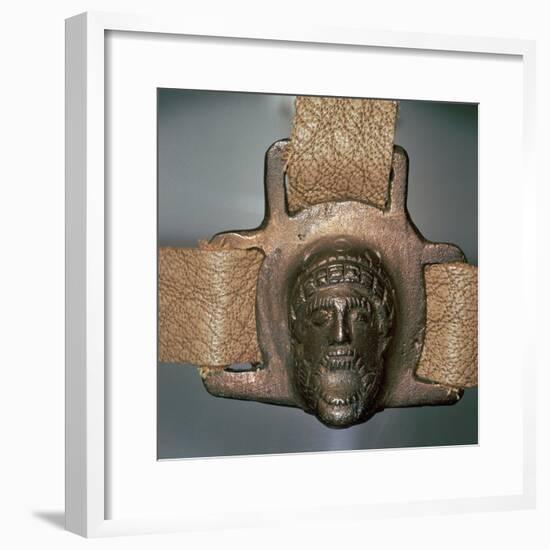 Romano-British bronze mount with mask, 2nd century-Unknown-Framed Giclee Print
