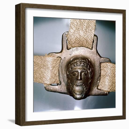 Romano-British bronze mount with mask, Felmingham, Norfolk, England. Artist: Unknown-Unknown-Framed Giclee Print