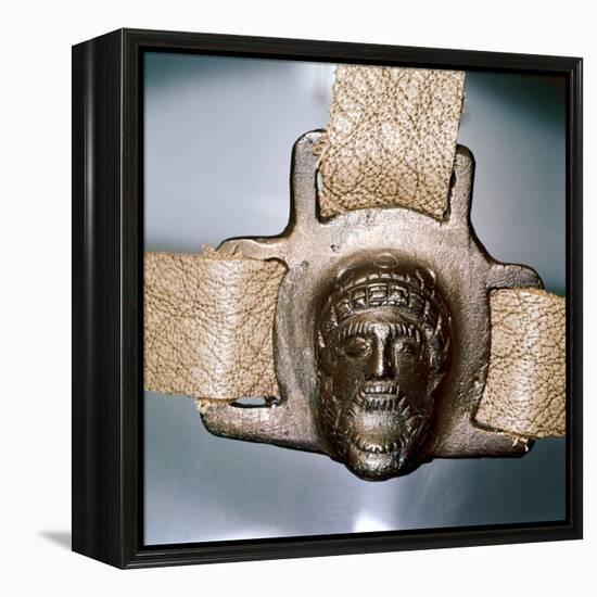 Romano-British bronze mount with mask, Felmingham, Norfolk, England. Artist: Unknown-Unknown-Framed Premier Image Canvas