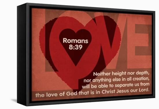 Romans 8:39 - Inspirational-Lantern Press-Framed Stretched Canvas