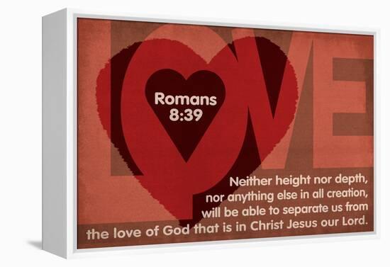Romans 8:39 - Inspirational-Lantern Press-Framed Stretched Canvas