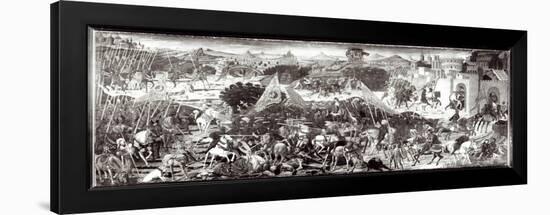 Romans and Gauls Fighting or the Battle in Front of the Gates of Rome-Paolo Uccello-Framed Giclee Print