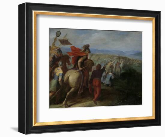 Romans Nearly Overpower the Army of Julius Civilis Through the Treachery of a Batavian-Otto van Veen-Framed Art Print